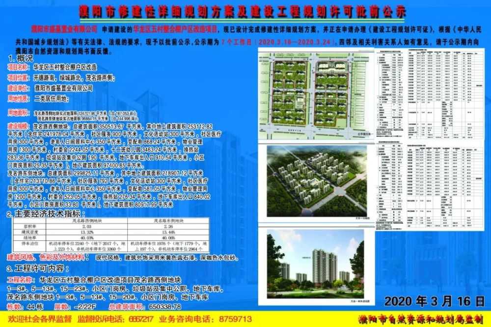 华龙区住房和城乡建设局最新项目概览